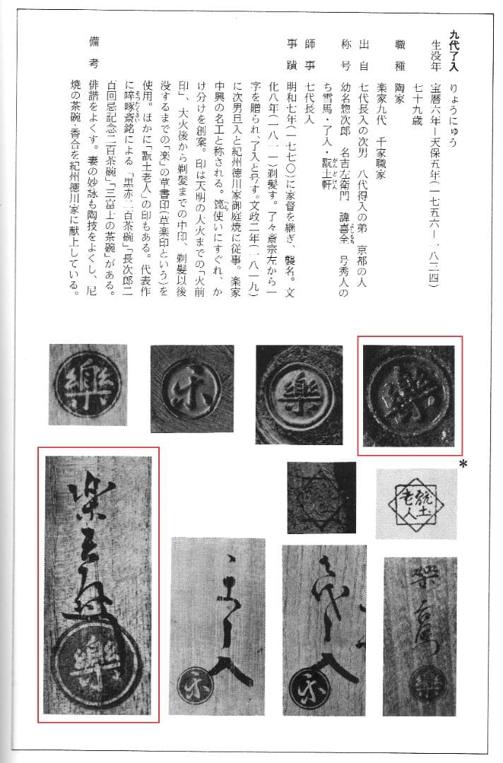 9代樂了入造『黒筒茶碗』銘：三番叟 藪内竹翠紹智御書付（共箱）