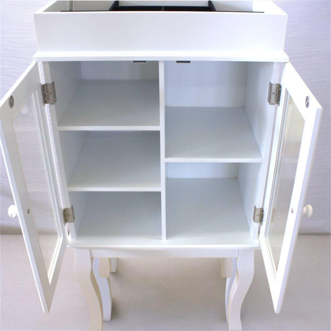 ジュエリーキャビネット アクセサリーキャビネット　ガラス扉　鏡　大容量　収納家具