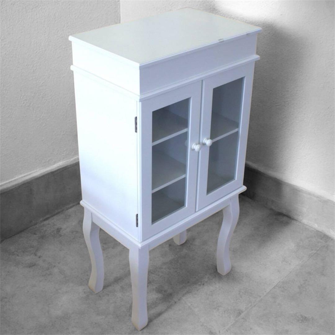 ジュエリーキャビネット アクセサリーキャビネット　ガラス扉　鏡　大容量　収納家具