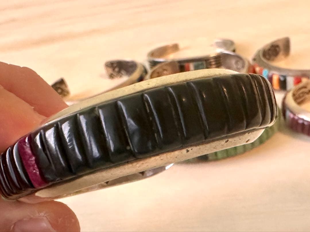 Ray Adakai レイアダカイ オニキス インレイバングル ナバホ