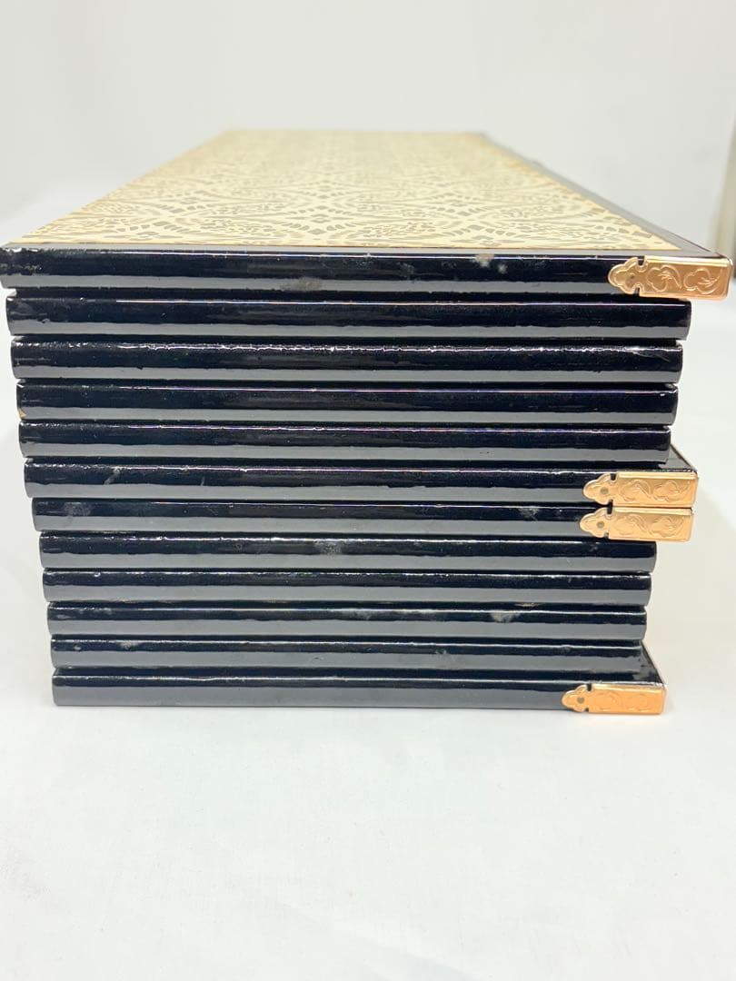 六曲一双屏風 18号 箔押二重縁付き　金沢箔仕様　雛人形 屏風 節句　和風