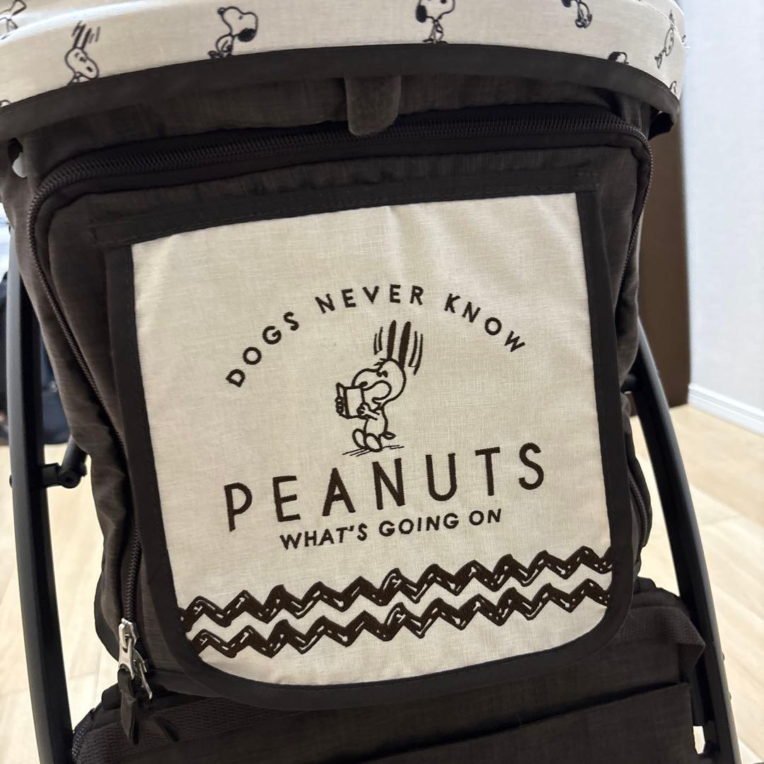 犬用ペットカート ダークブラウン スヌーピー