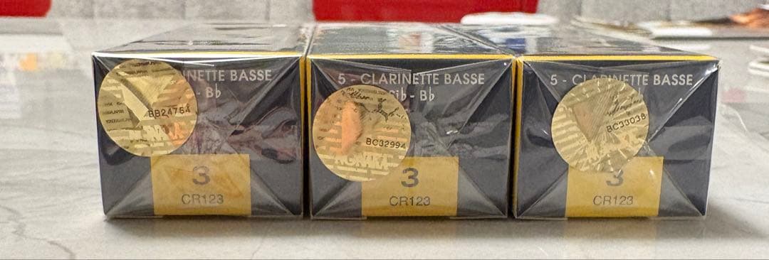 バスクラリネット リード バンドレン トラディショナル 新品未使用 3箱セット