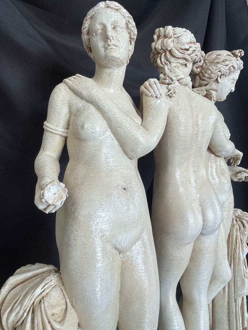 三美神　彫刻。西暦2世紀。高さ47 cm , レプリカ, ローマ神話 ローマ文化