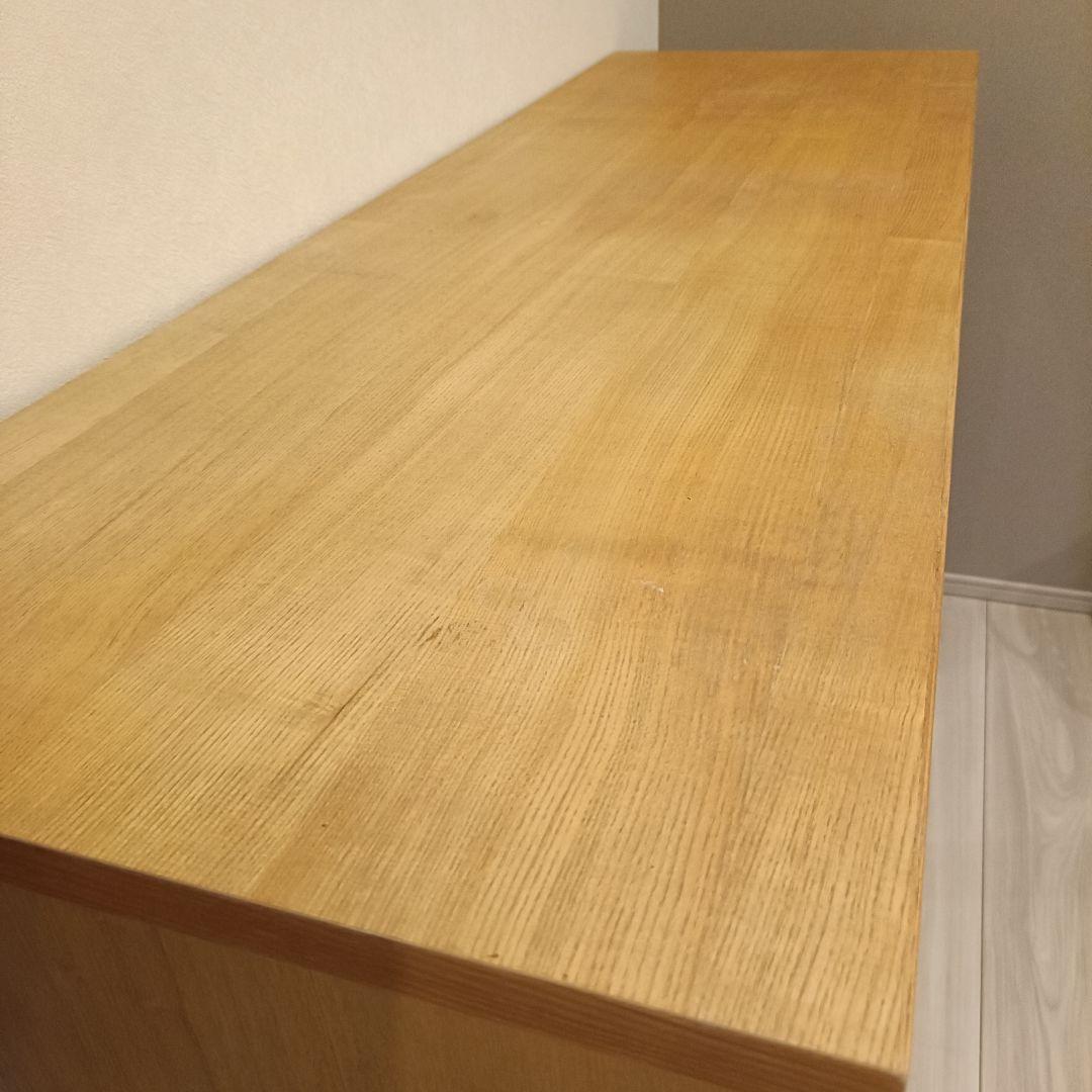 【廃盤・希少】無印良品の木製ガラスキャビネット・大・オーク材