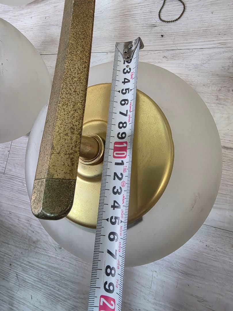 フロストガラス6灯シーリングライト照明　昭和レトロ　ガラス　シャンデリアヤマギワ