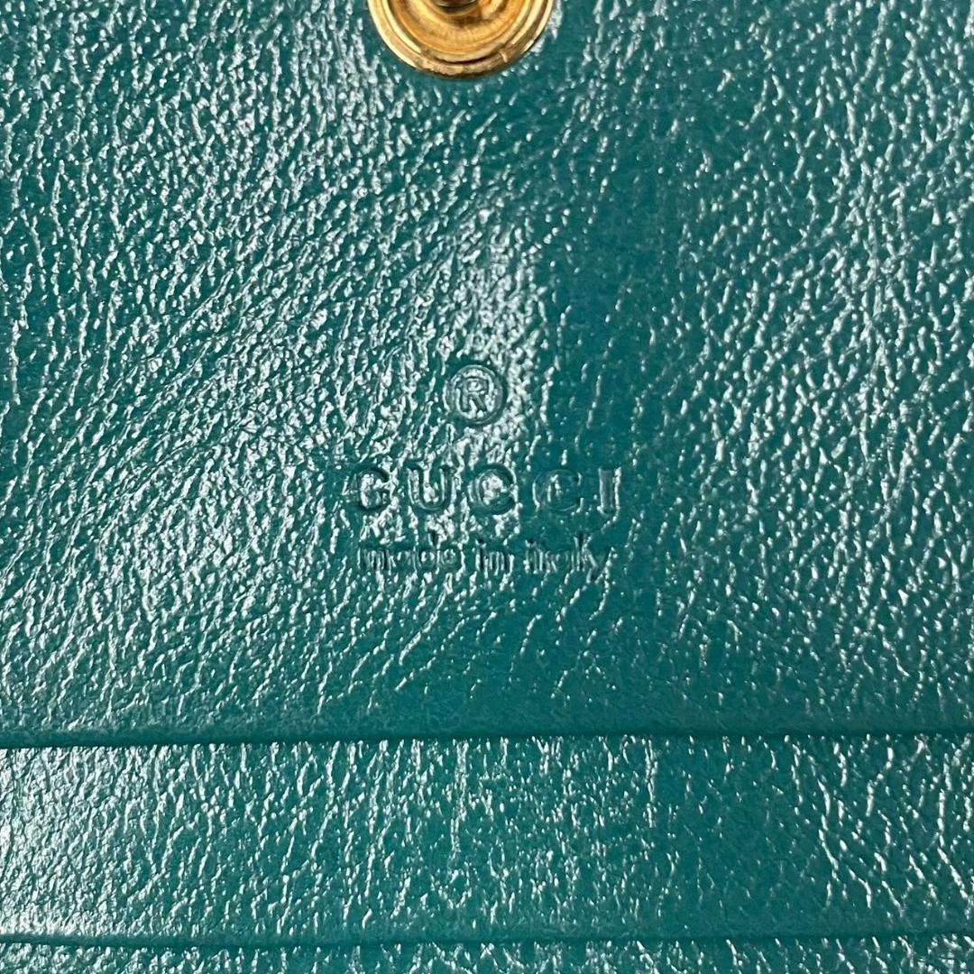 GUCCI グッチ GGマーモント 二つ折り財布 カーフレザー