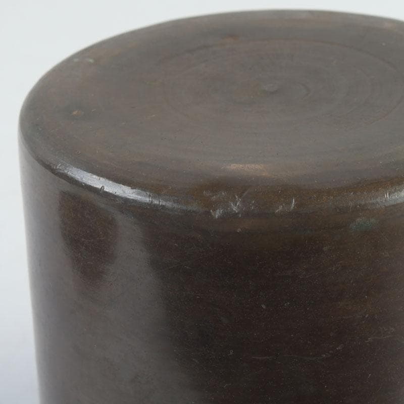 煎茶道具　古銅　茶こぼし　建水　V　9642