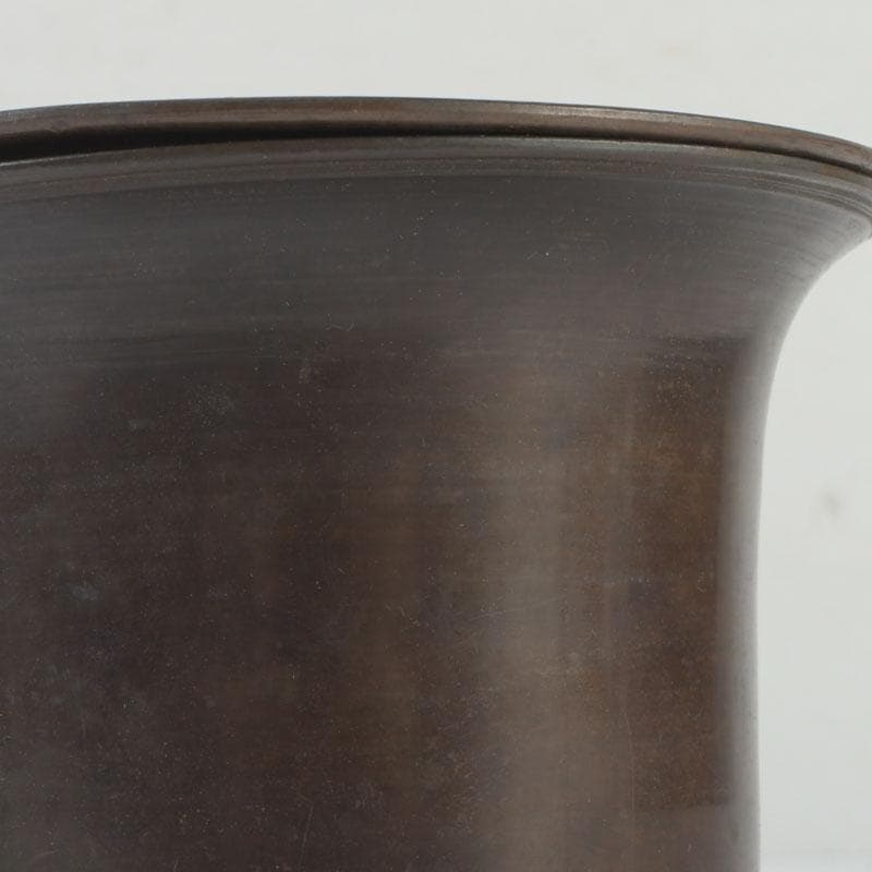 煎茶道具　古銅　茶こぼし　建水　V　9642