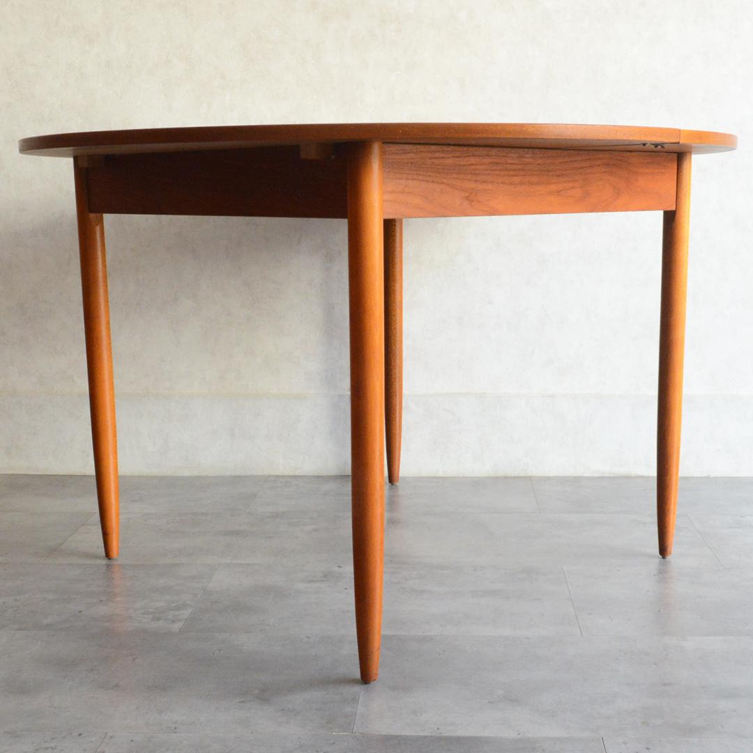 イギリスヴィンテージ エクステンション ラウンド ダイニングテーブル 拡張式円形