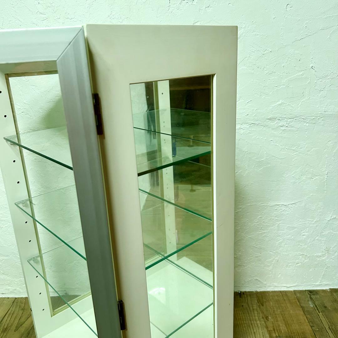 ガラス ショーケース コレクションケース　白a