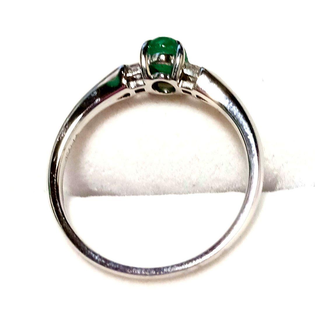 PT950コロンビア産エメラルドオーバルカットリング、サイズ２２号！