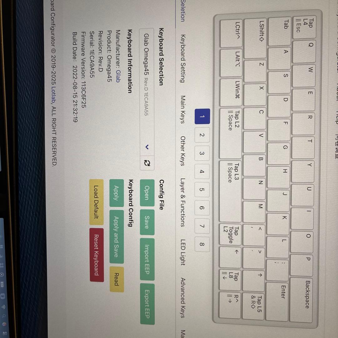 Omega45 Rev.D 自作45% カスタムメカニカルキーボード