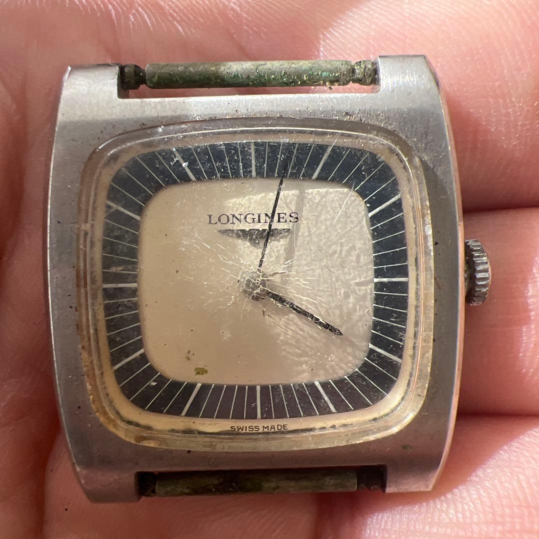 【稼働ok】ロンジン　アンティーク　スクエア　手巻き