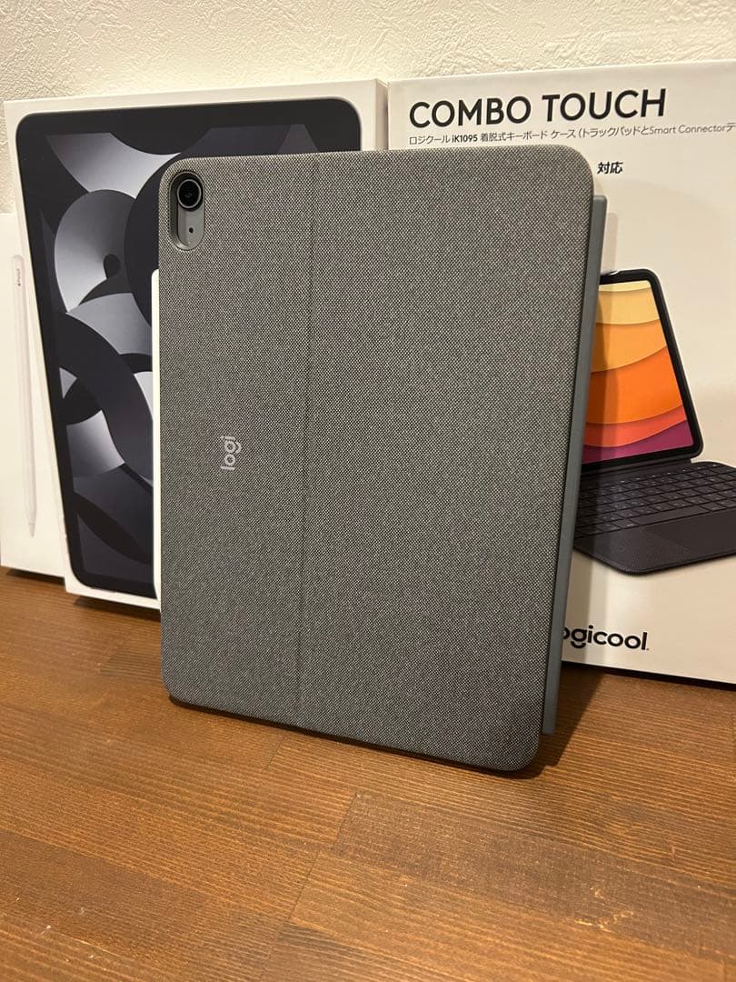 iPad Air 第5世代 Apple Pencil Logicoolケース付き