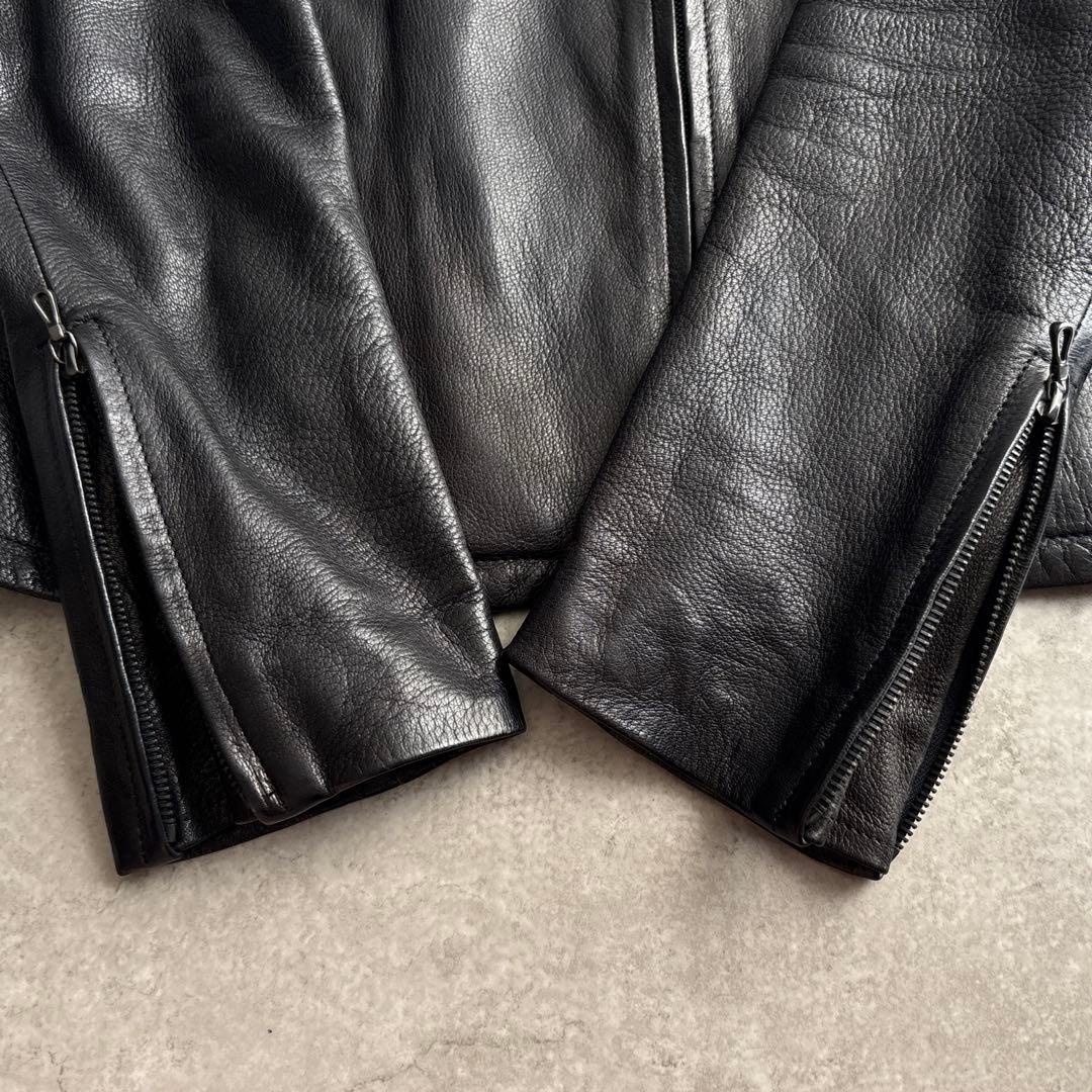 極美品■カズユキクマガイ アタッチメント【M】ディアスキン ライダースジャケット