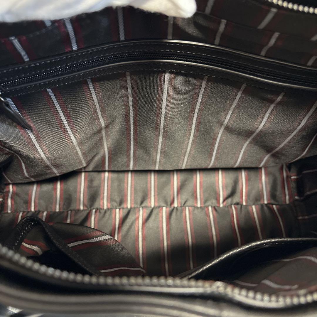 【新品】キャサリンハムネットロンドン トートバッグ 自立 A4 大容量 黒 牛革