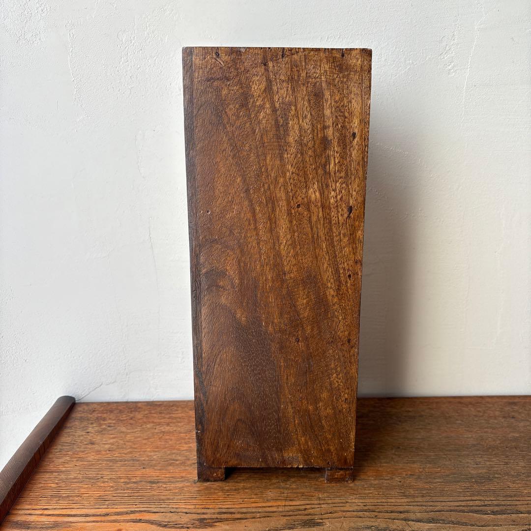 木製 引き出し 6杯 縦長 インド アジアン家具 小物入れ ミニ箪笥 チェスト