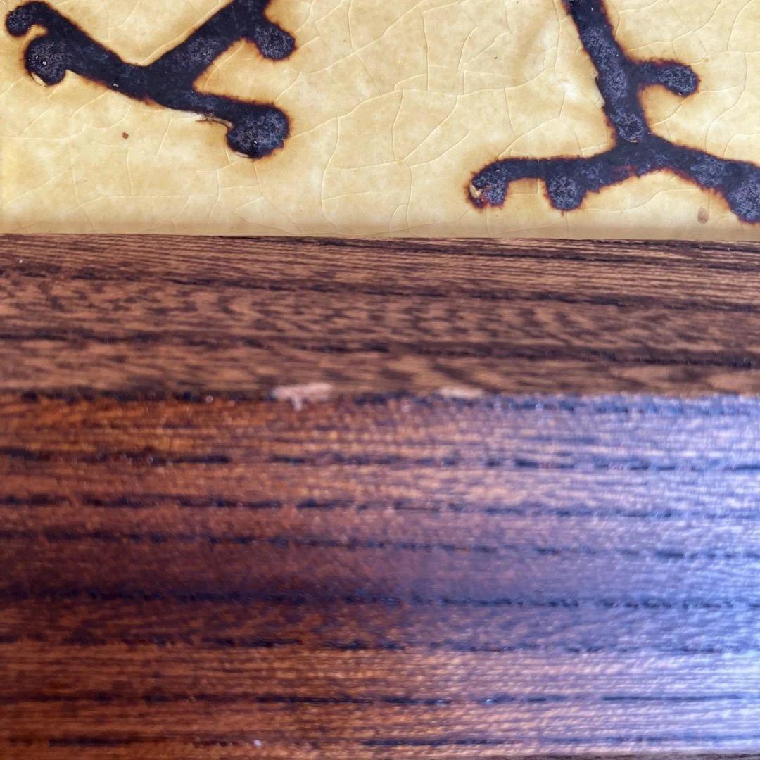 舩木研兒　鶏　陶板　額装　スリップウェア　民藝　工芸品