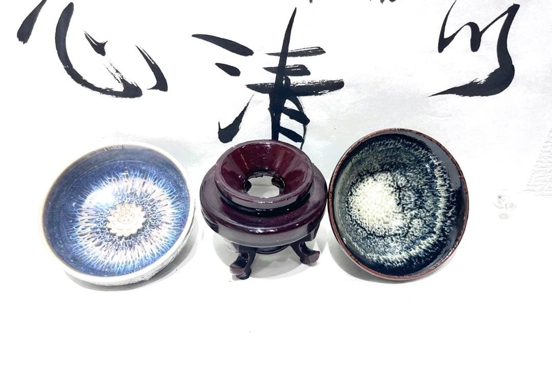 中国窯变養盞、青花水滴（民国时期）、影青筆筒（故宫博物院製）