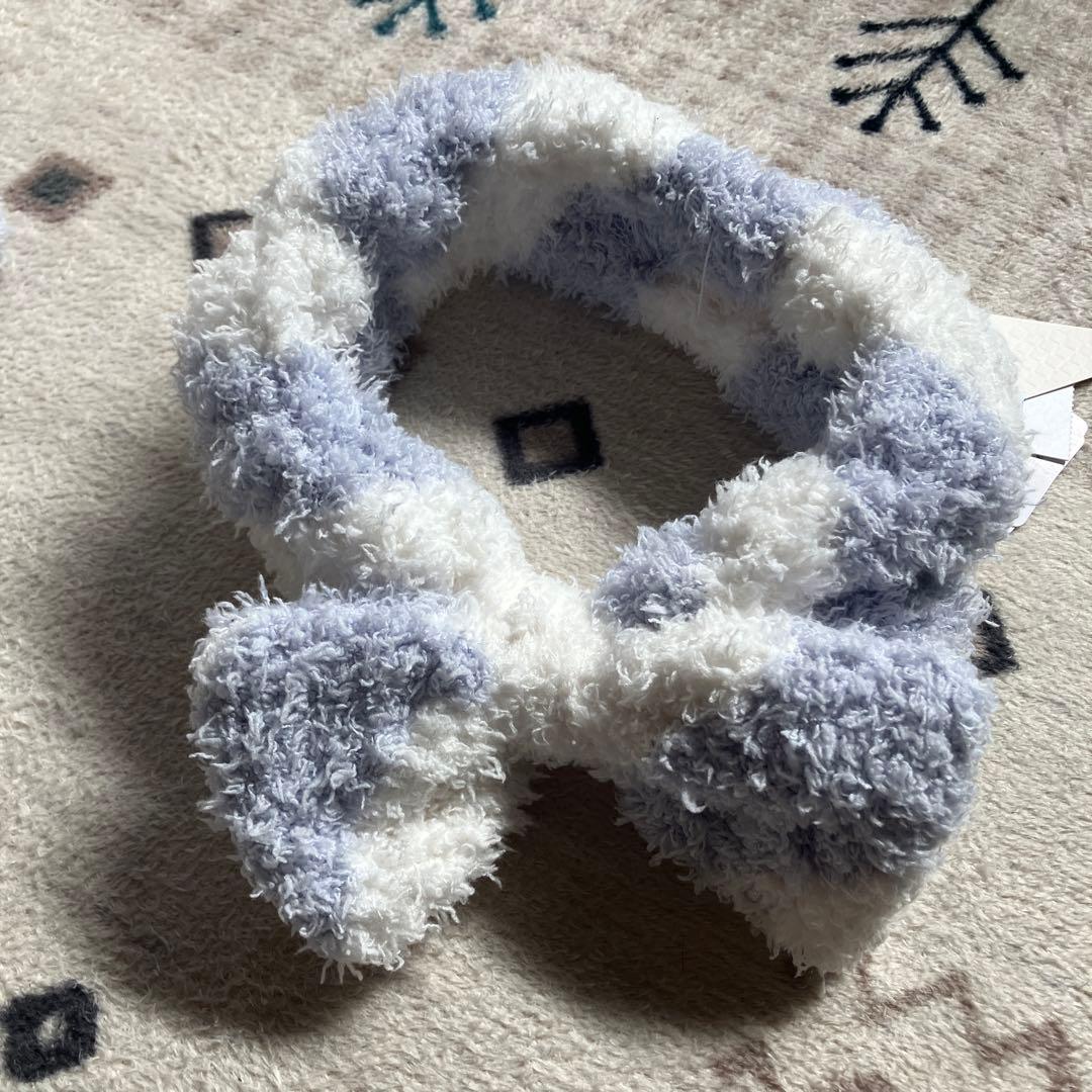 【新品タグ付】ジェラートピケ2ボーダーパーカ＆ショートパンツSET ヘアバンド付