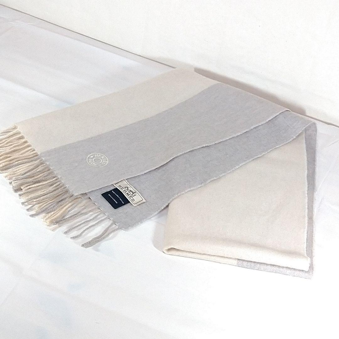 ntk様 エルメス セリエ(SELLIER) 丸型モチーフ カシミヤ マフラー