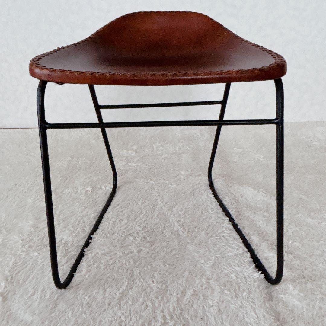 ra2ccho様リクエスト品 】アイアン スツール レザー スツール インダスト