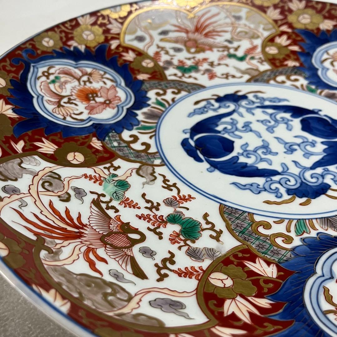 悲劇の精磁会社/大皿/明治伊万里/有田焼/￼径36cm