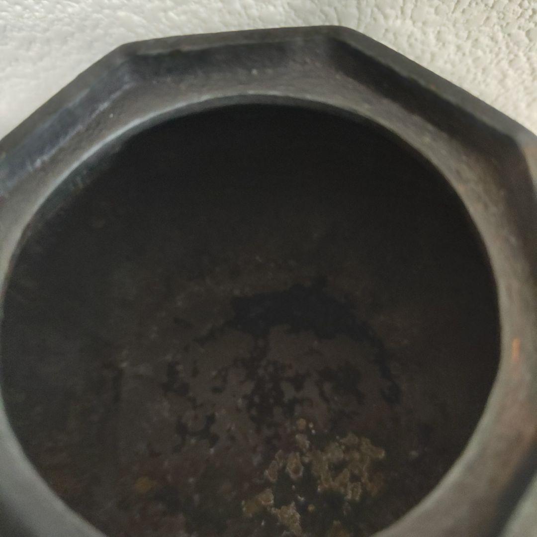 八角形 鋳鉄 鉄瓶 つまみ付き（南部鉄器）