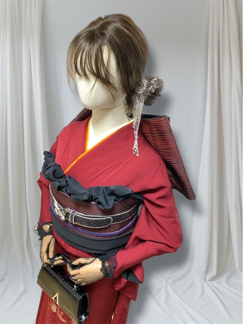 本日限定価格！！振袖フルセット 山本寛斎 小物フルセット 赤 レッド