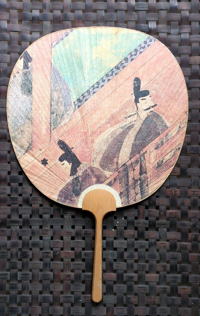 日本製高級うちわ　源氏物語　古道具　希少