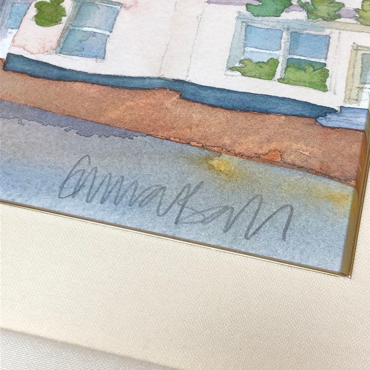 Emma Ball 水彩画 The Lanes,Brighton