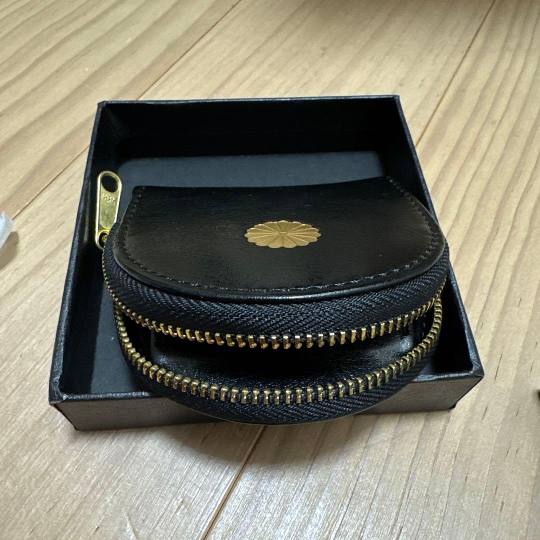 【皇居限定】ブラック 馬蹄型小銭入 ケース　黒　財布