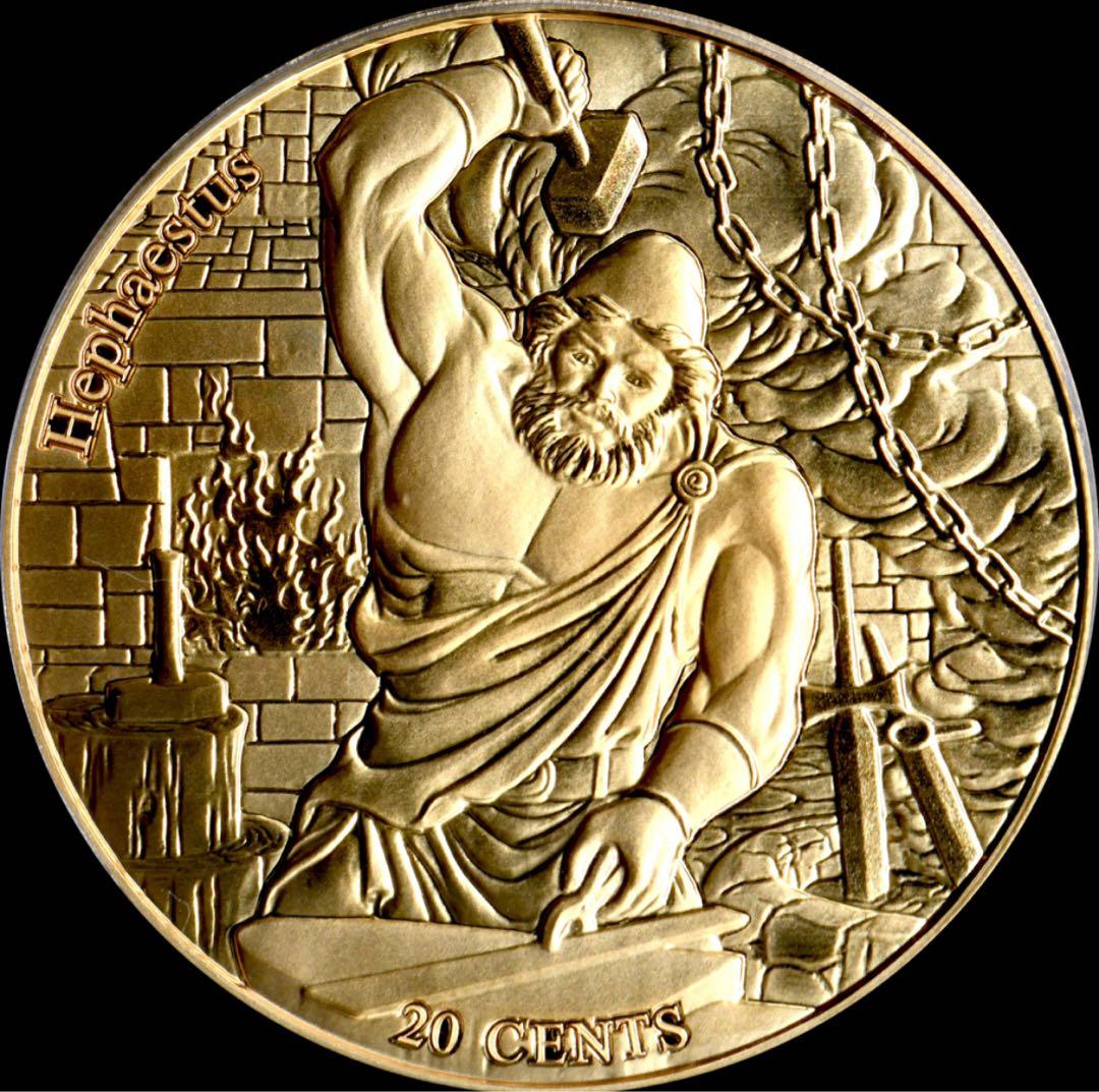 PCGS MS69 サモア 2022 20C金メッキ銅貨 十二星座 発行3千枚