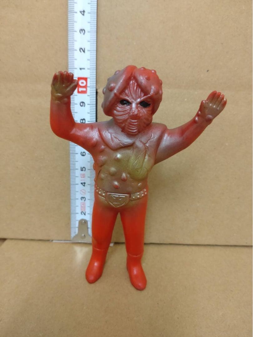 貴重・当時物　仮面ライダー　キノコモルグ　ミニソフビ　珍色　旧バンダイ