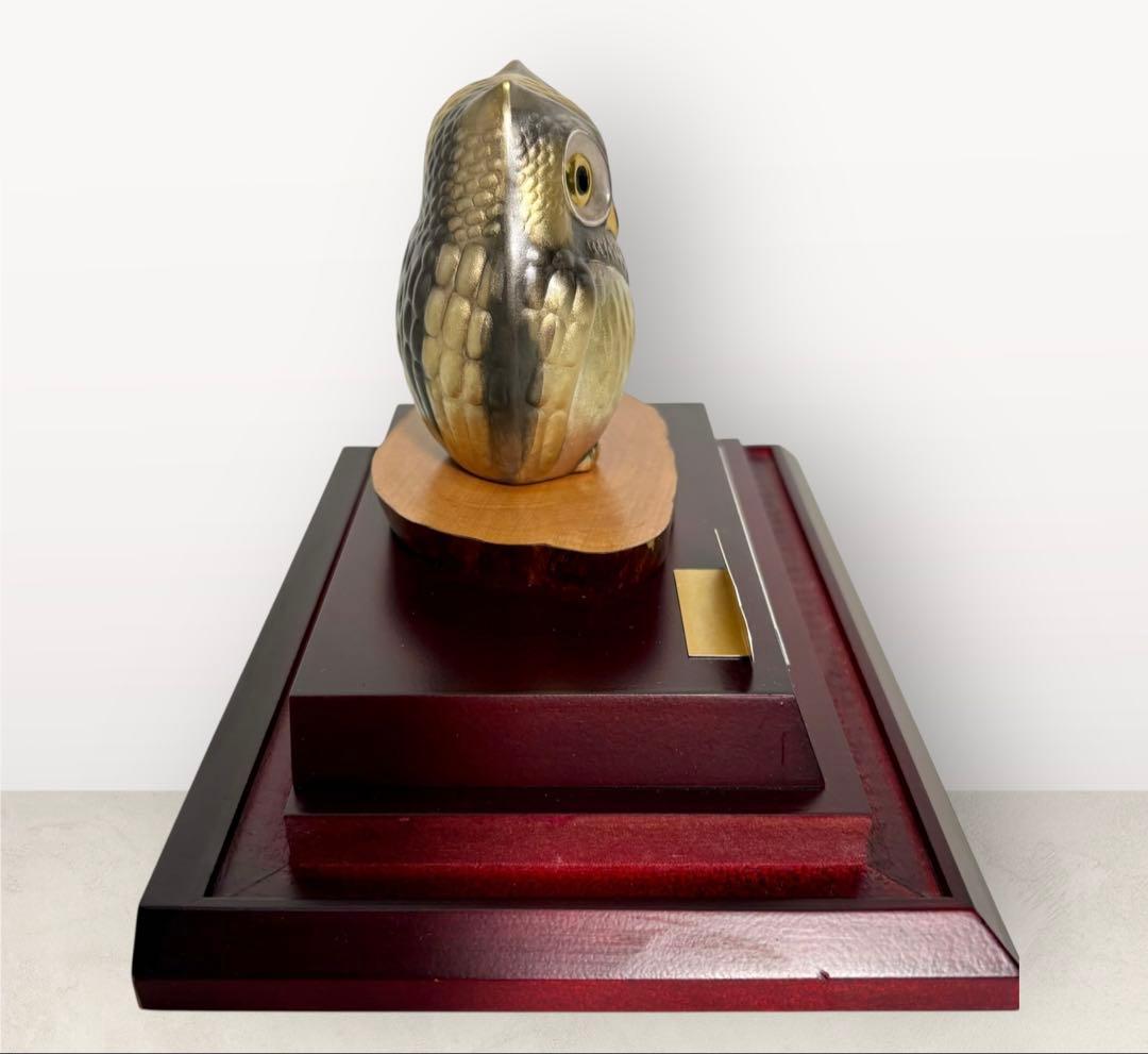 #武比古作 純銀 フクロウ置物 SILVER999