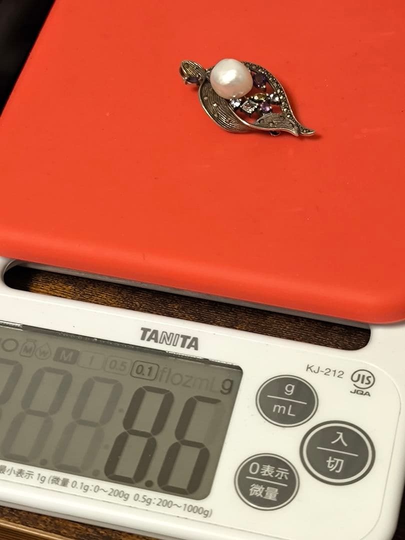 碌山 ROKUZAN ロクザン　シルバー 925 天然石　パール　ブローチ