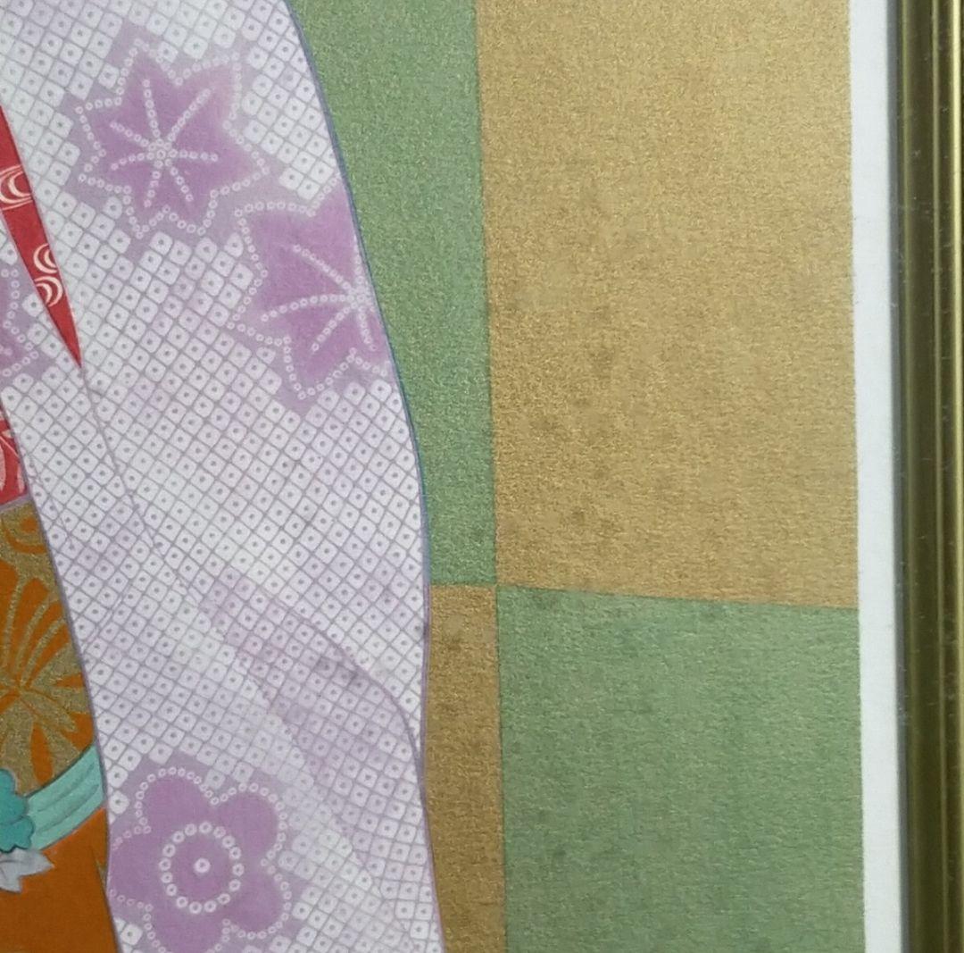 真作 三輪良平 「 舞 」 リトグラフ 版画 日本 舞妓 ★627