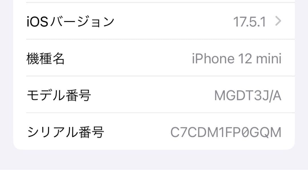 iPhone12mini 256GB ホワイト