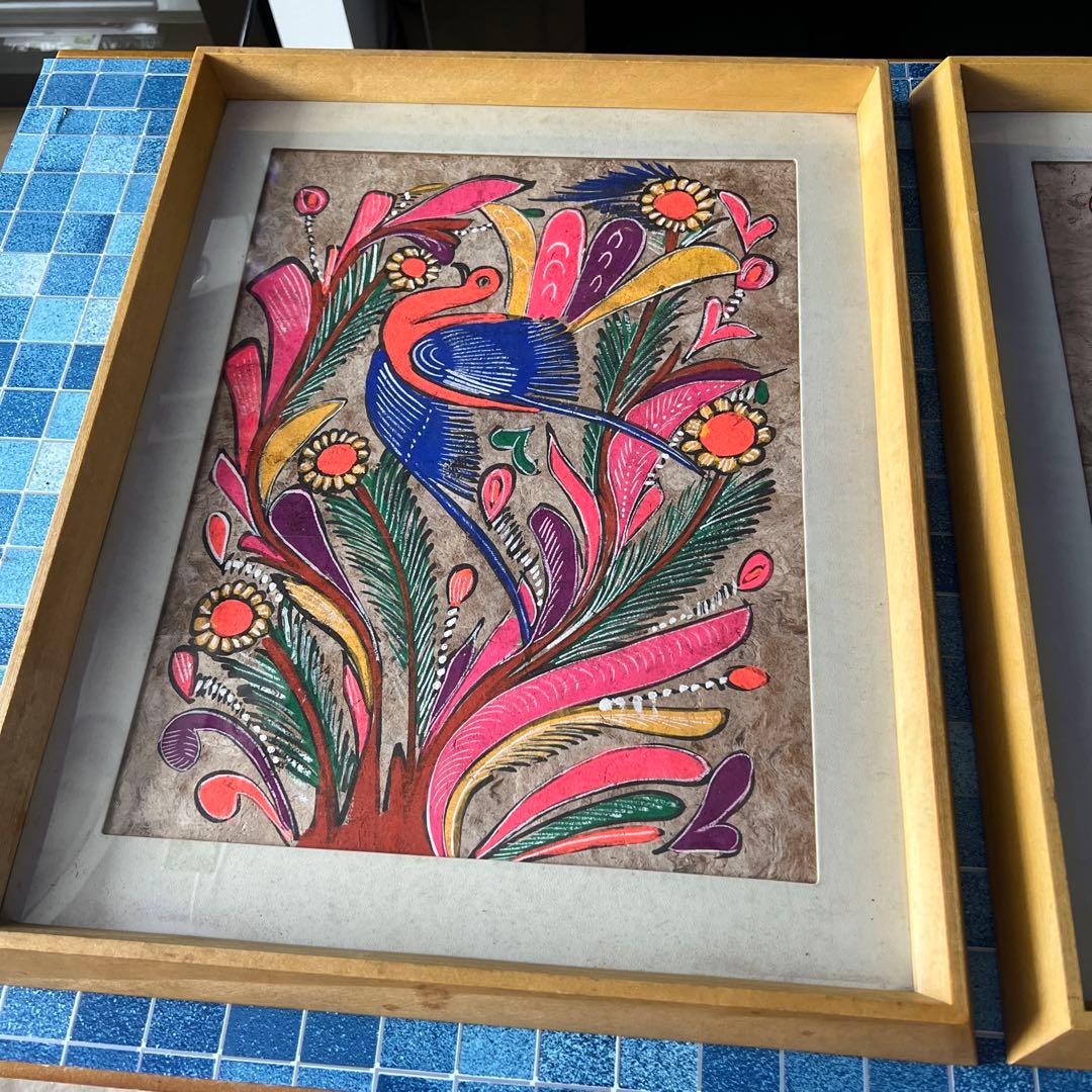 ⭐️良品⭐️メキシコ アマテ絵 2個セット