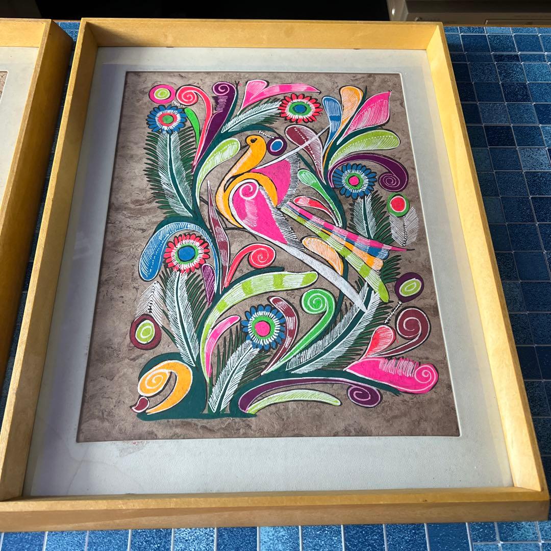 ⭐️良品⭐️メキシコ アマテ絵 2個セット
