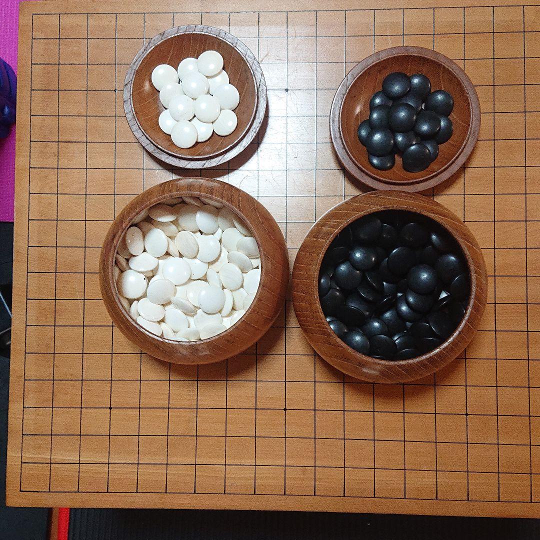 囲碁 碁盤 碁石(白180,黒180) セット