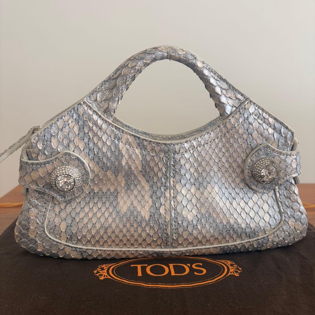 トッズ 2way チェーンバッグ　パイソン