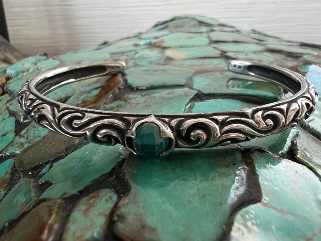 SAAD silver925 フローラル　バングル