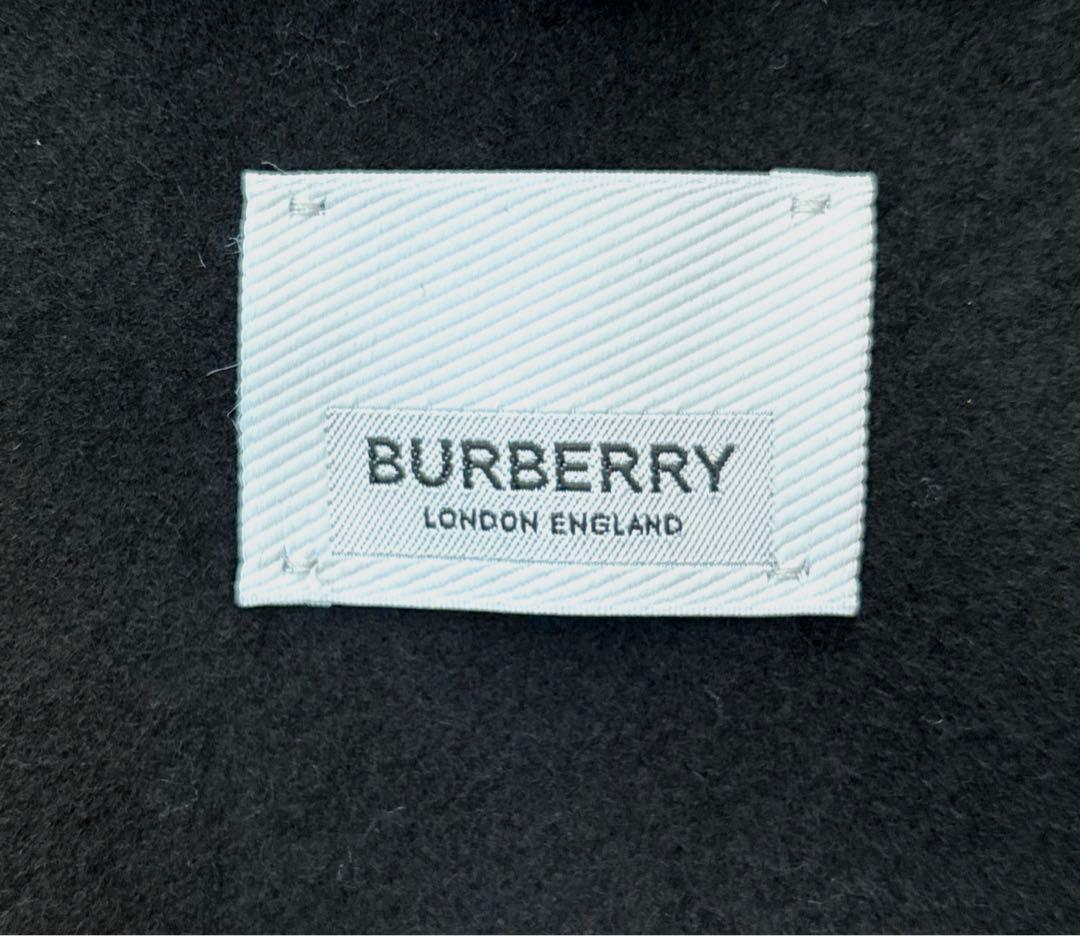 バーバリーロンドン エンベリッシュト メルトンウール スウィングコート 140黒