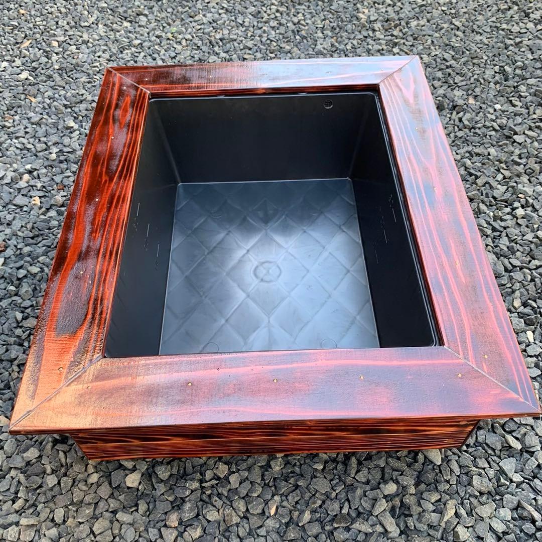 メダカ飼育ケース　ビオトープ木枠NVボックスセットトロ舟 40リットル