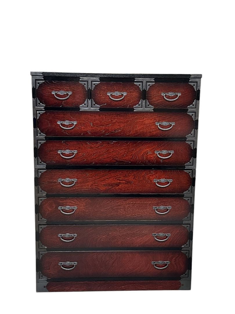 美品　民芸箪笥 和たんす 和風 ローチェスト　7段二部式