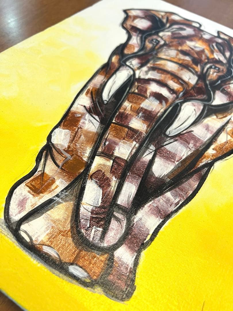 象　アート　ファブリックパネル