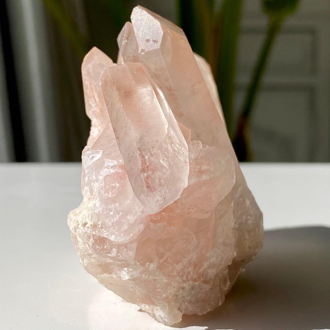 【 天然石 ピンク リチウム クォーツ クラスター 原石 ブラジル産 】