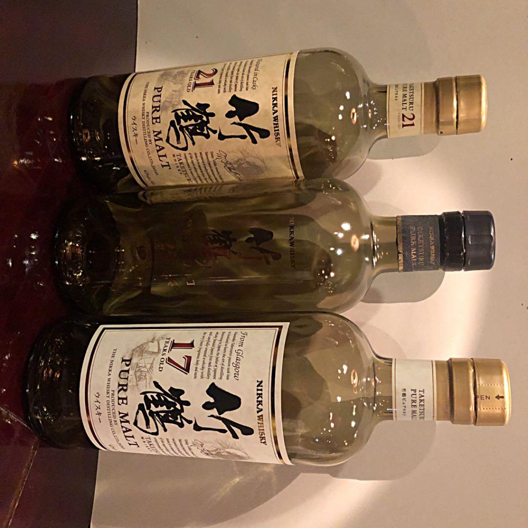 竹鶴　空ビン　3本セット